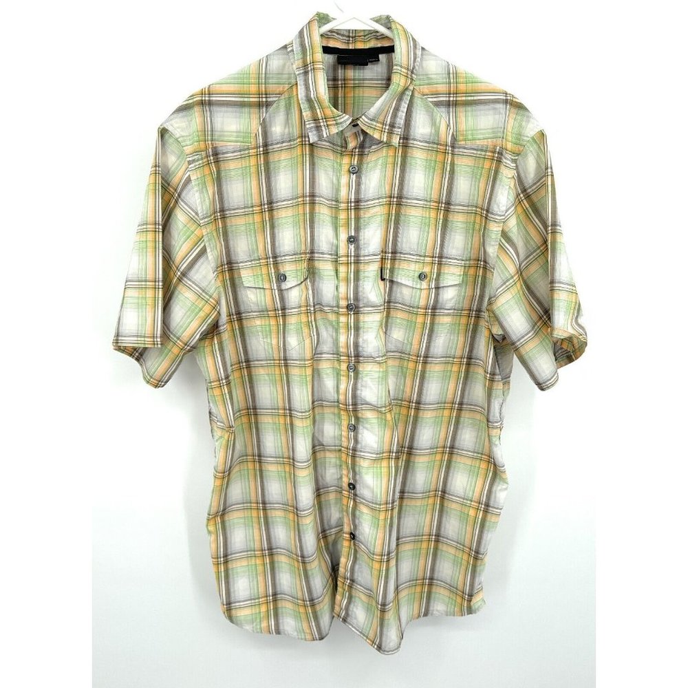 Kavu Shirt Mens L Button Up Short Sleeve‎ Lightweight Camp Outdoors